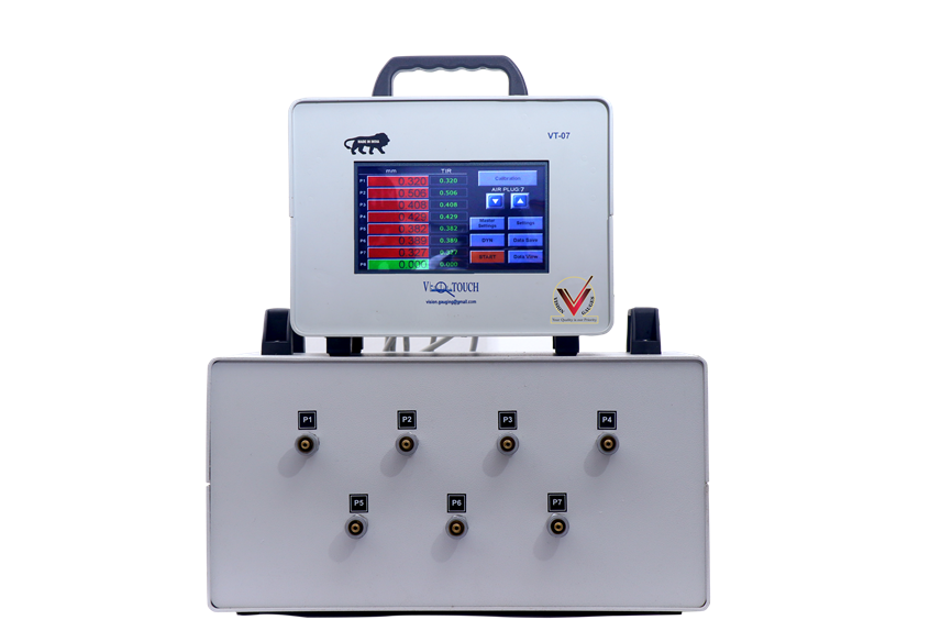 7 Channel HMI base Digital air Gauge Unit